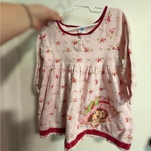 Old Navy Toddler Girls Upcycled Floral Strawberry Shortcake Dress Size 2T